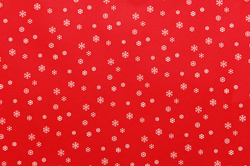 Image showing snowflakes and red