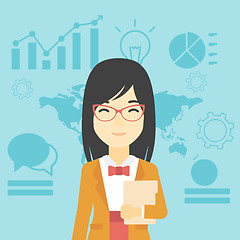 Image showing Successful business woman vector illustration.