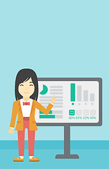 Image showing Businesswoman making business presentation.