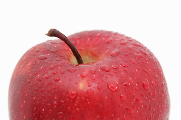 Image showing half red apple