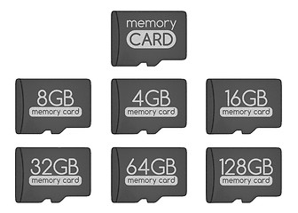 Image showing MicroSD memory cards set