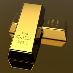 Image showing Golden bars background