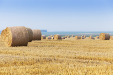 Image showing stack of straw in the field