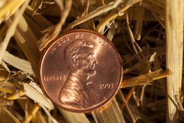 Image showing stack of straw in the field