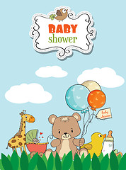 Image showing Beautiful baby shower card