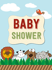 Image showing Beautiful baby shower card