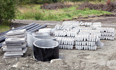 Image showing building materials of concrete