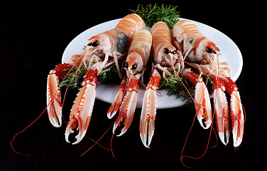 Image showing Delicious Raw Langoustines