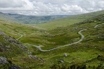 Image showing Road leading to the Healy Pass, Ireland, Europe