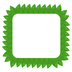 Image showing Square Green Leaves Frame