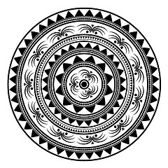 Image showing Contour Mandala . Ethnic Amulet