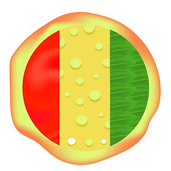 Image showing Hot Pizza Isolated.