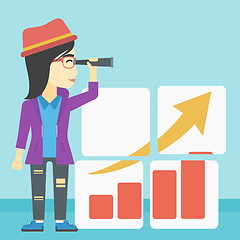Image showing Woman searching opportunities for business growth.