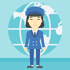 Image showing Businesswoman taking part in global business.