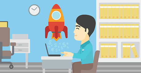 Image showing Successful business start up vector illustration.