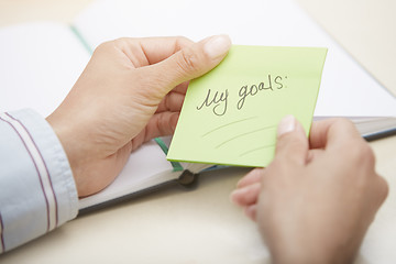 Image showing My goals planning