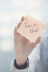 Image showing Time to think