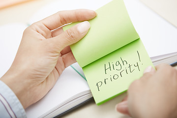 Image showing High priority