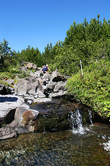 Image showing climbing the mountain