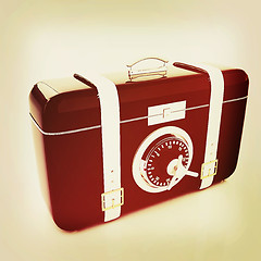 Image showing suitcase-safe.. 3D illustration. Vintage style.