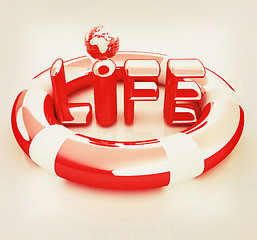 Image showing Concept of life-saving.3d illustration. Global . 3D illustration