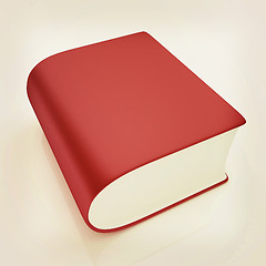 Image showing Glossy Book Icon isolated on a white background . 3D illustratio