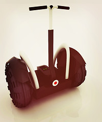 Image showing Mini electrical and ecological transport. 3D illustration. Vinta