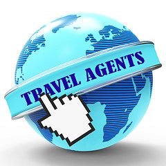 Image showing Travel Agents Shows Break Vacations And Journey