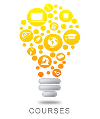Image showing Courses Lightbulb Indicates Powered Develop And Tutoring
