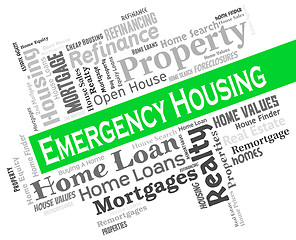 Image showing Emergency Housing Shows Urgency Houses And Critical
