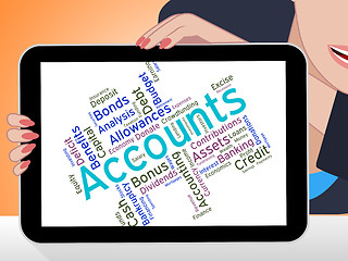 Image showing Accounts Words Indicates Balancing The Books And Accountant