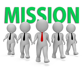 Image showing Mission Businessmen Indicates Entrepreneur Goals And Businessman