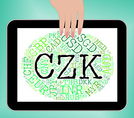 Image showing Czk Currency Indicates Worldwide Trading And Coinage