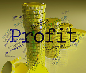 Image showing Profit Word Indicates Wordcloud Growth And Earning