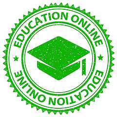 Image showing Education Online Shows Web Site And Educated