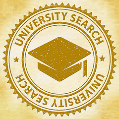 Image showing University Search Represents Educational Establishment And Academy