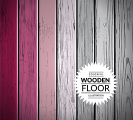 Image showing Colorful wooden vector background