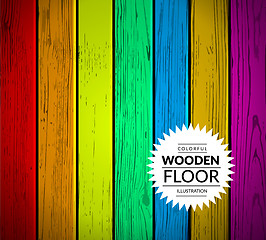 Image showing Colorful wooden vector background