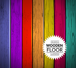 Image showing Colorful wooden vector background