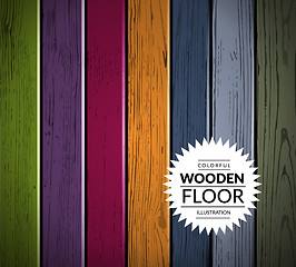 Image showing Colorful wooden vector background