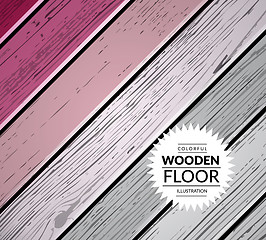 Image showing Colorful wooden vector background