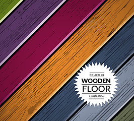 Image showing Colorful wooden vector background