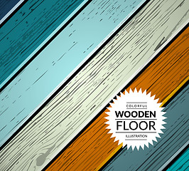 Image showing Colorful wooden vector background