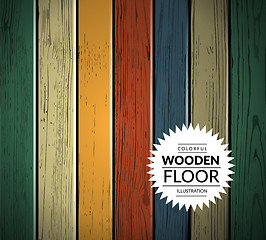 Image showing Colorful wooden vector background