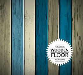 Image showing Colorful wooden vector background