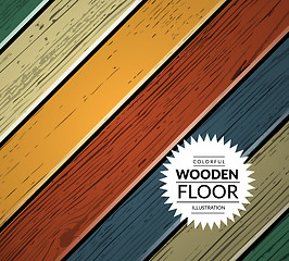 Image showing Colorful wooden vector background