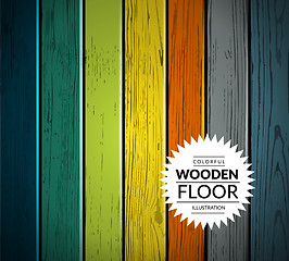 Image showing Colorful wooden vector background