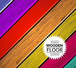 Image showing Colorful wooden vector background