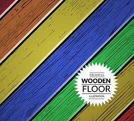 Image showing Colorful wooden vector background