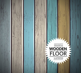 Image showing Colorful wooden vector background